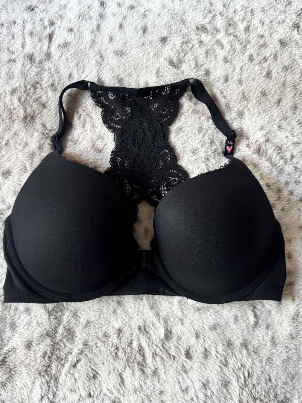 NWT Victoria's Secret Body by Victoria Perfect Shape Lace Racerback Bra 34D